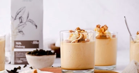 Milk Oolong Caramel Mousse Pots