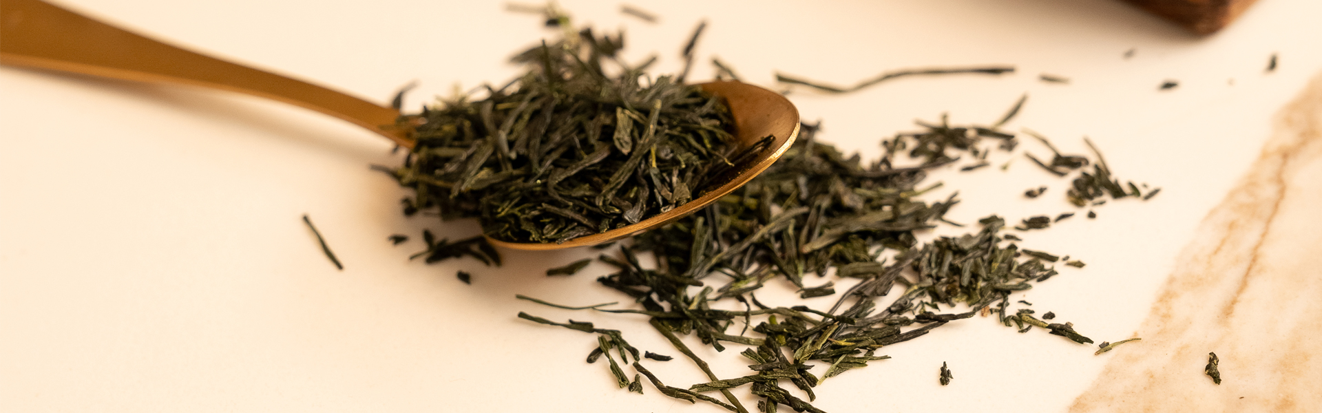 Whittard of Chelsea Green Tea Leaves on a Spoon