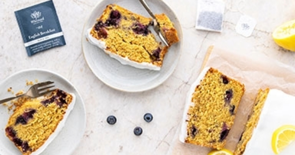 Lemon & Blueberry Breakfast Tea Loaf Cake