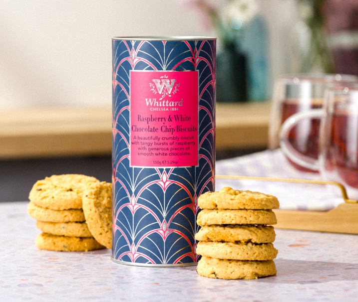 Raspberry & White Chocolate Chip Biscuits