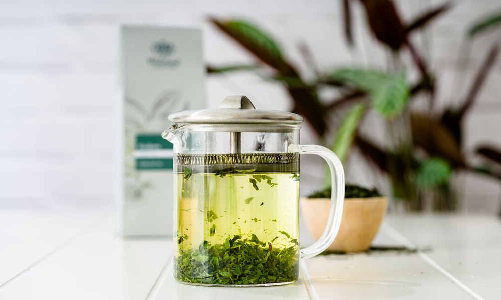 Whittard Green Tea Infusing in Teapot